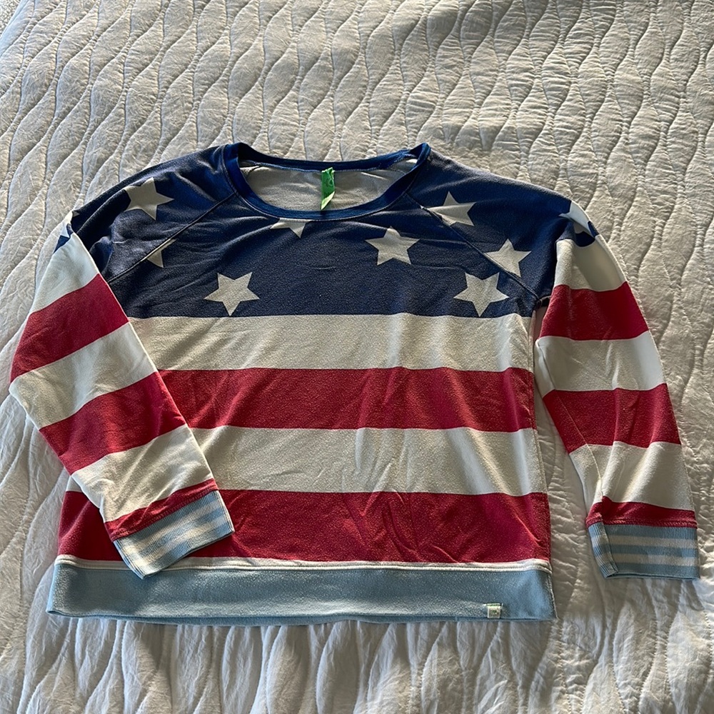 Honeydew Intimates American flag sweatshirt